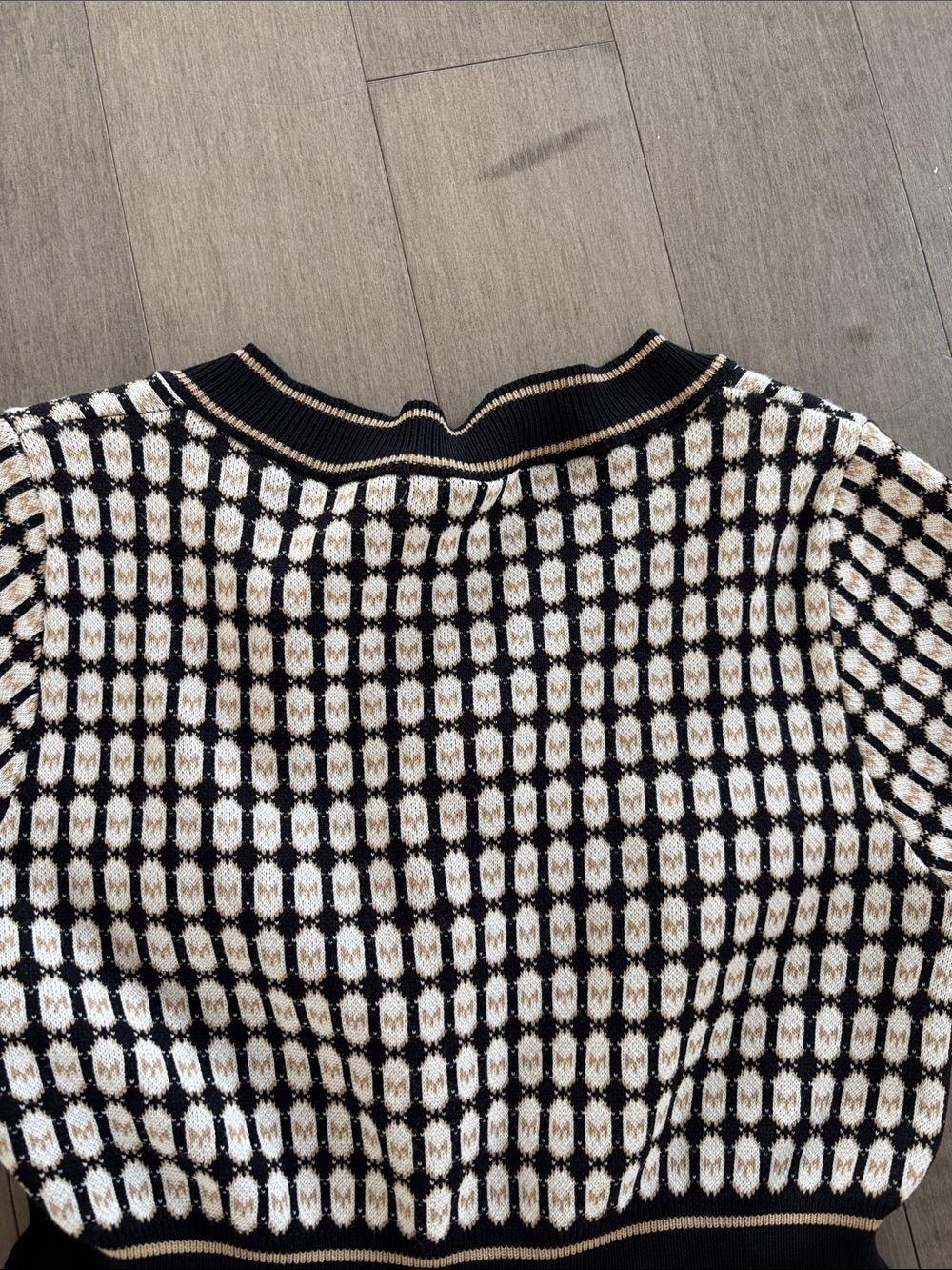 D|W Knit Tweed-Style Button Front Dress - Picture 12 of 15